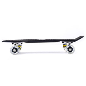 22 Inches Mini Cruiser Banana Style Longboard Pastel Color Board with LED Flashing Wheels