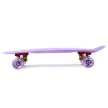 22 Inches Mini Cruiser Banana Style Longboard Pastel Color Board with LED Flashing Wheels