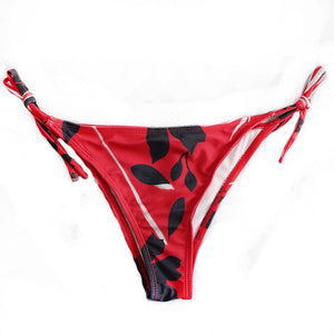 Women'S Tie Side Bottom Criss Cross Triangle Bikini Bathing Suits