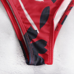 Women'S Tie Side Bottom Criss Cross Triangle Bikini Bathing Suits